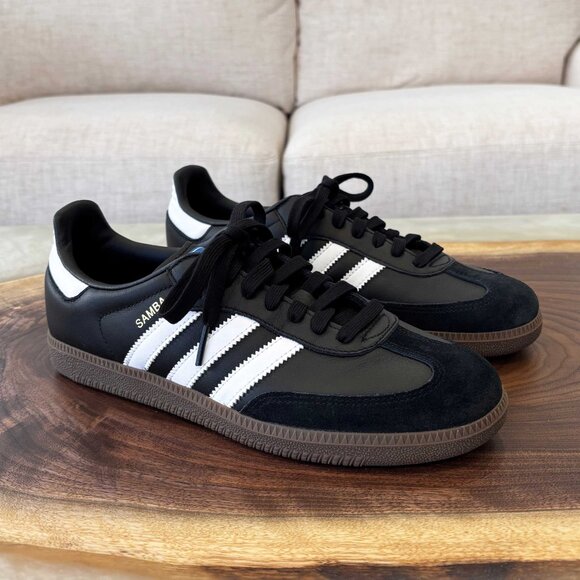 adidas Black / White / Gum Samba OG Shoes size M8 / W9 - Picture 8 of 16
